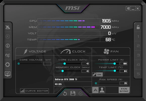 Die Werbung deutet immer noch auf Gaming im MSI Afterburner-Stil und einen GPU-Tuning-Kontext hin